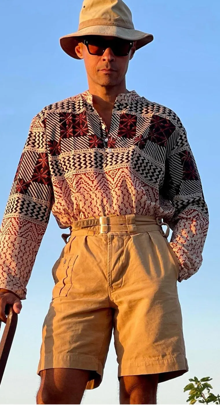 Men shirt block print