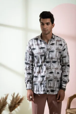 Men's Black Color Caron Full Sleeves Shirt - Hilo Design