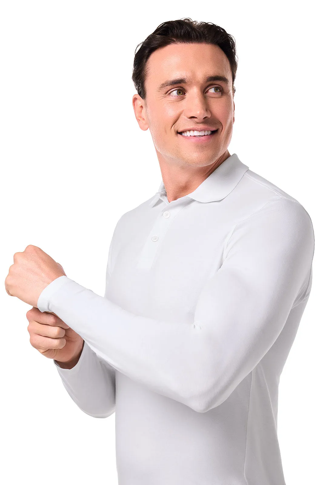 Men's Coppitt Long Sleeve Weekend Polo | White