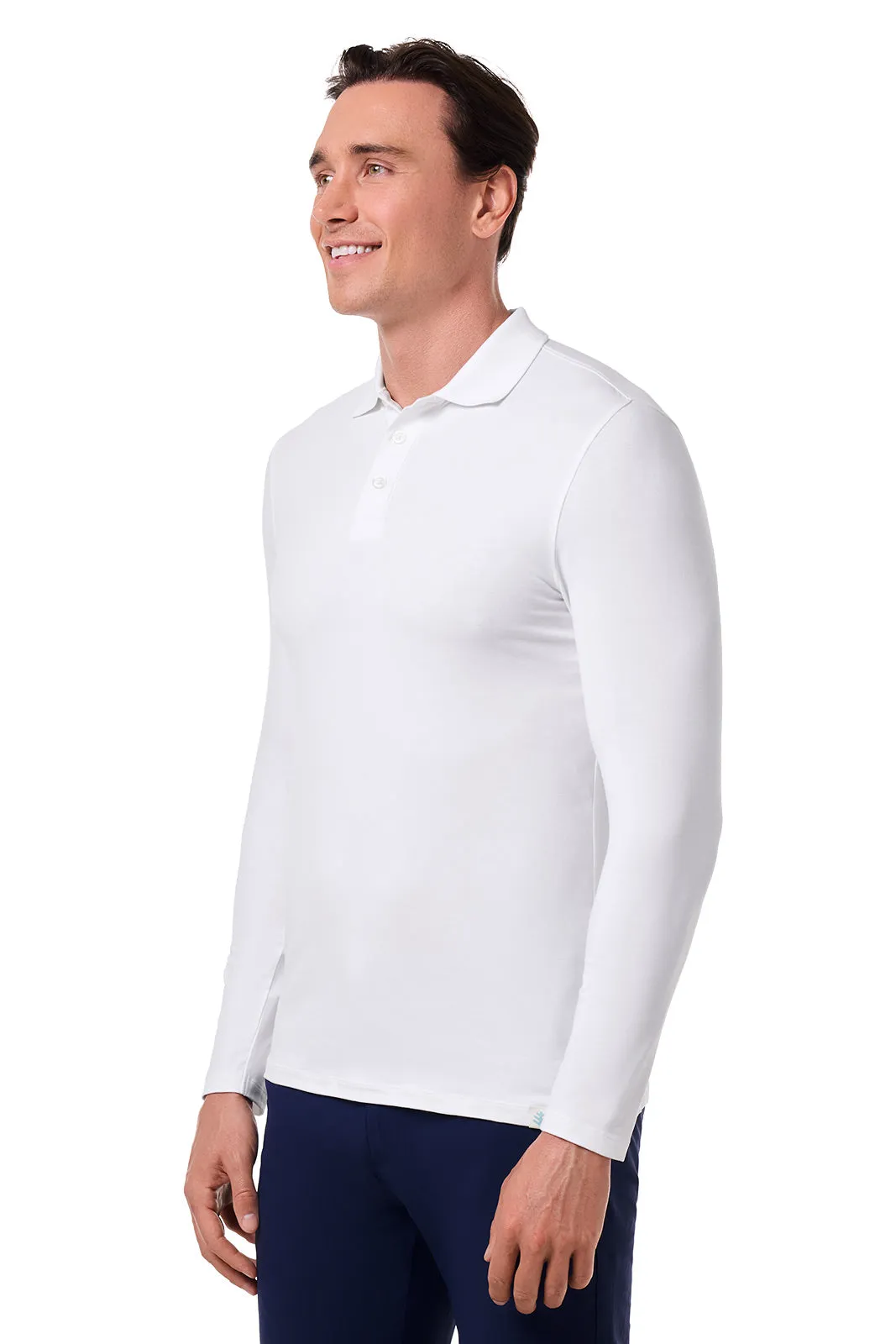 Men's Coppitt Long Sleeve Weekend Polo | White