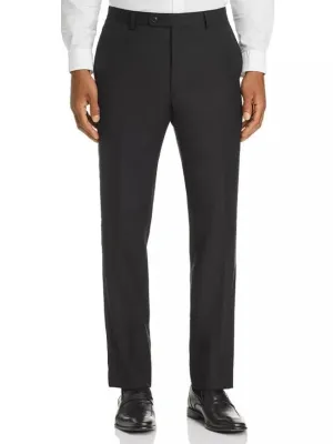 Men's John Varvatos Black 100% Wool Classic Fit Dress Pants
