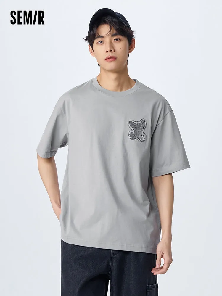 Men's Knitted Comfortable Moisture-absorbing Quick-drying Round Neck Short Sleeves T-Shirt