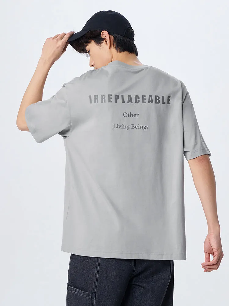 Men's Knitted Comfortable Moisture-absorbing Quick-drying Round Neck Short Sleeves T-Shirt