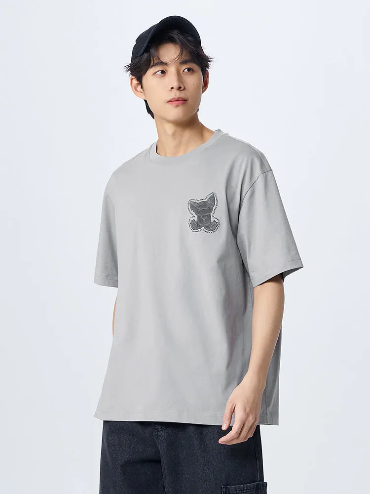Men's Knitted Comfortable Moisture-absorbing Quick-drying Round Neck Short Sleeves T-Shirt