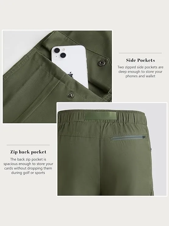 Men's Lightweight Cargo Army Green Shorts