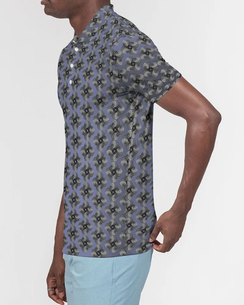 Men's Slim Fit Short Sleeve Polo Blue
