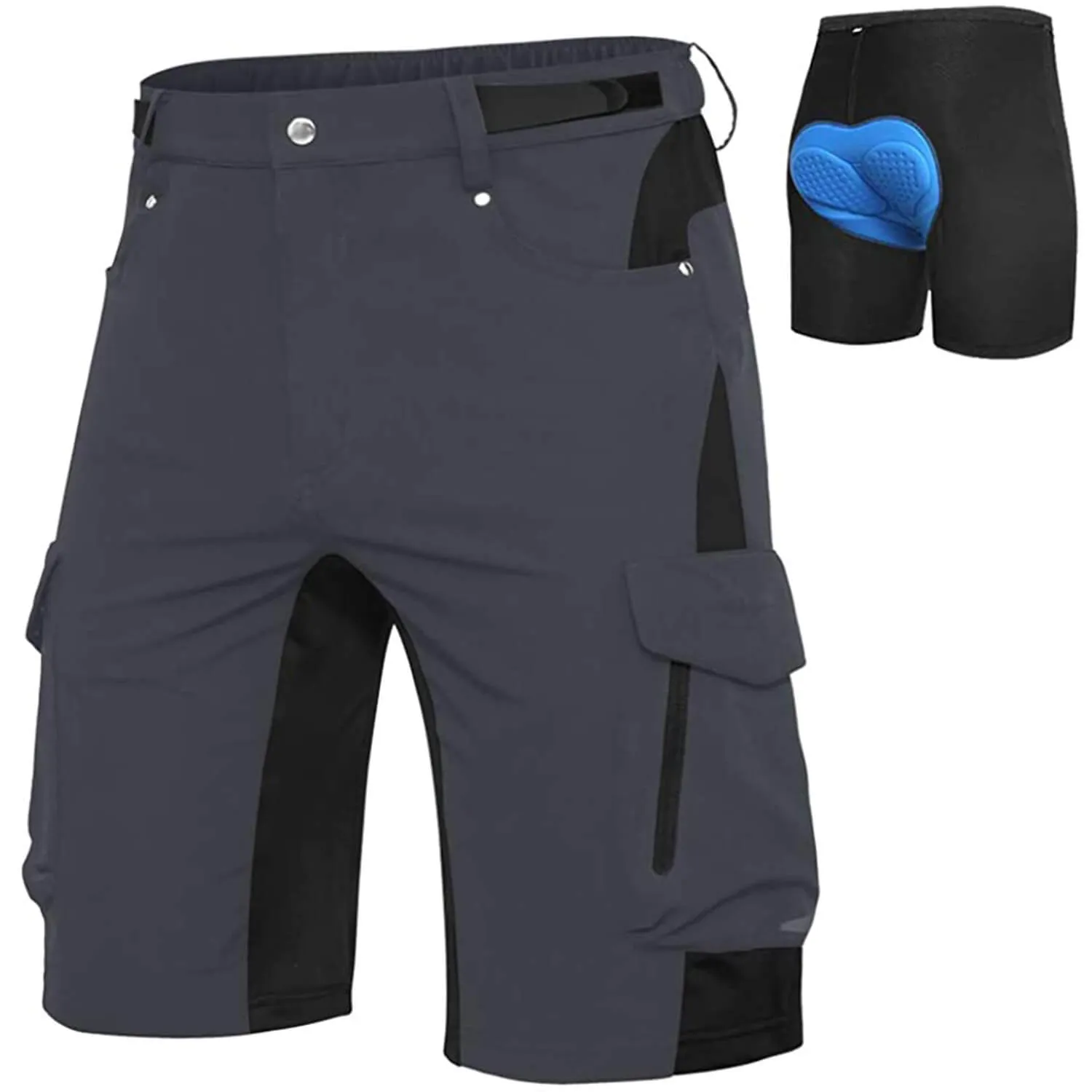 Men's Stretch Lycra Mountain Bike Shorts With Liner 06