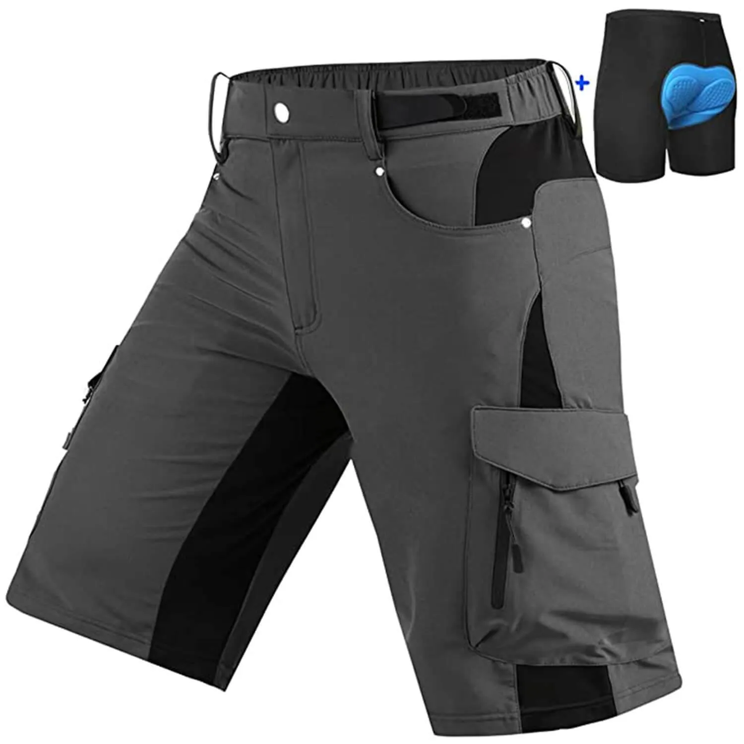 Men's Stretch Lycra Mountain Bike Shorts With Liner 06