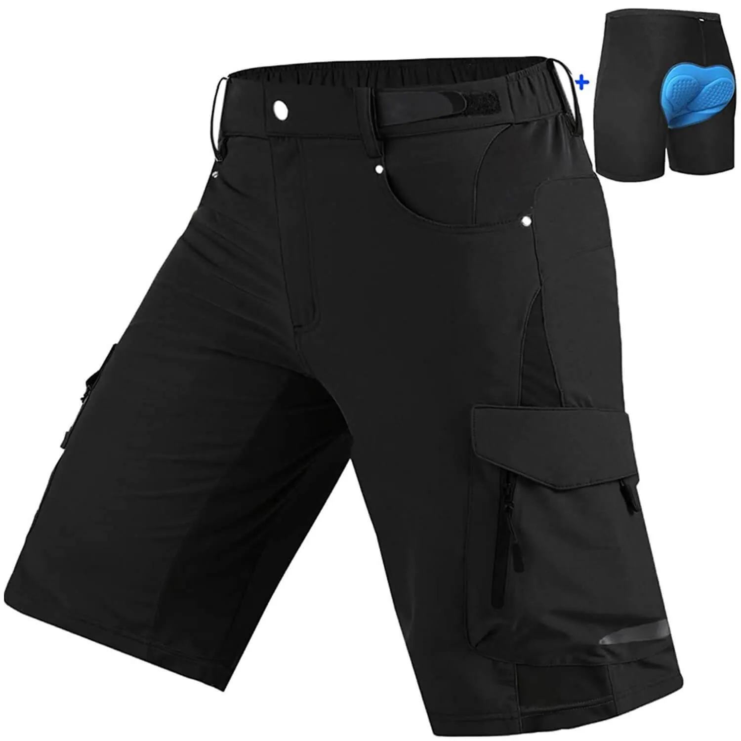 Men's Stretch Lycra Mountain Bike Shorts With Liner 06