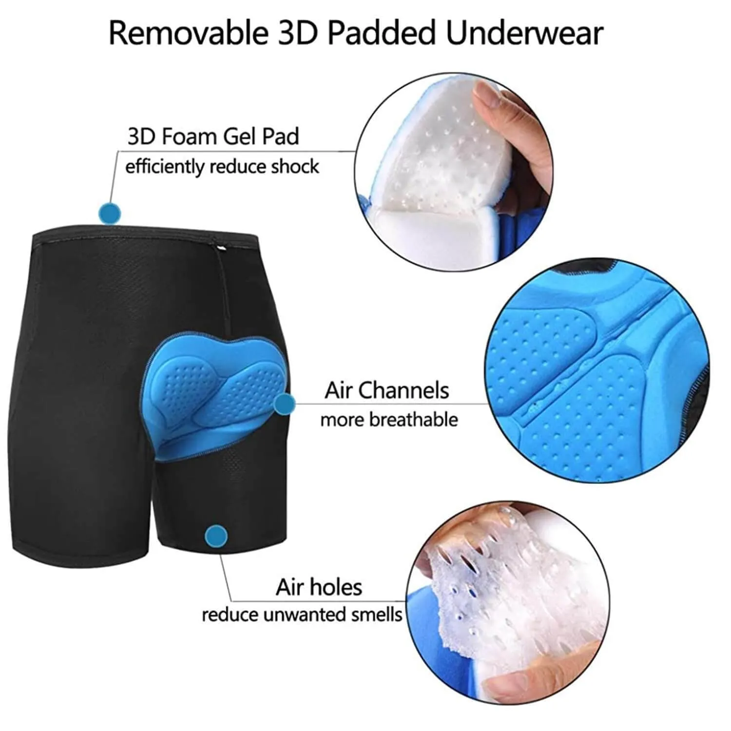 Men's Stretch Lycra Mountain Bike Shorts With Liner 06