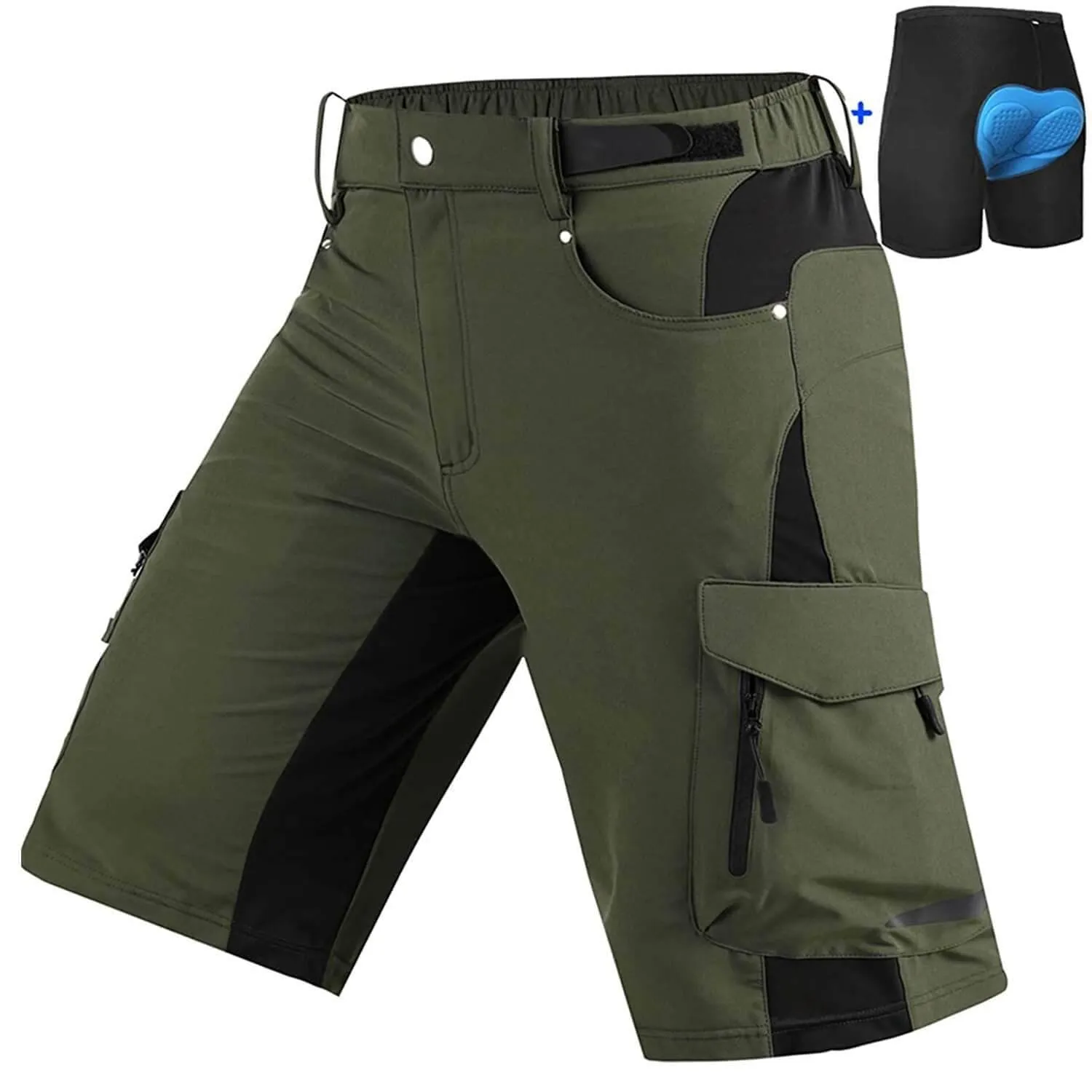 Men's Stretch Lycra Mountain Bike Shorts With Liner 06