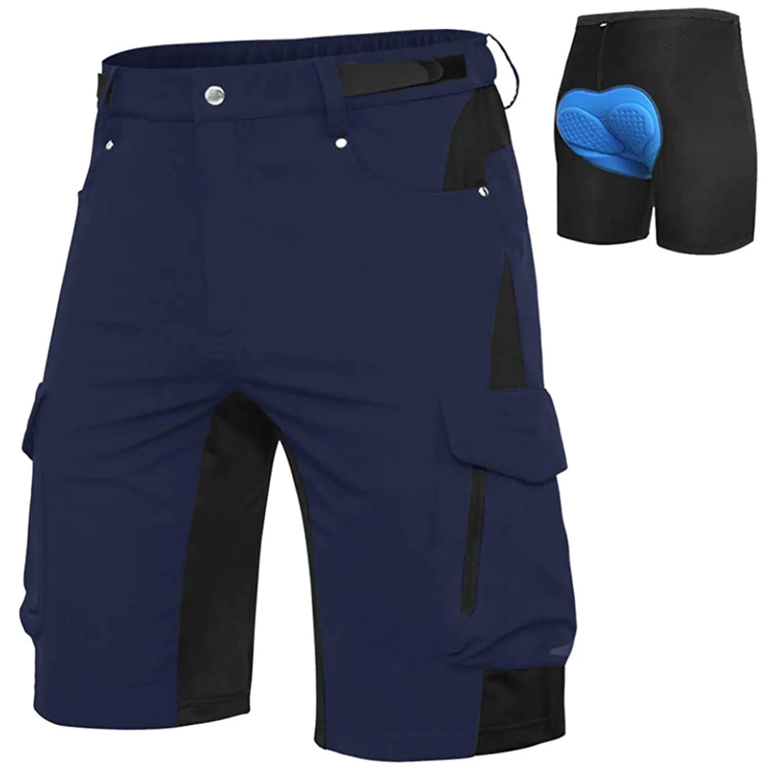 Men's Stretch Lycra Mountain Bike Shorts With Liner 06