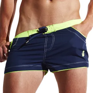 Mens Summer Drawstring Beach Shorts Casual Slim Fit Sport Shorts