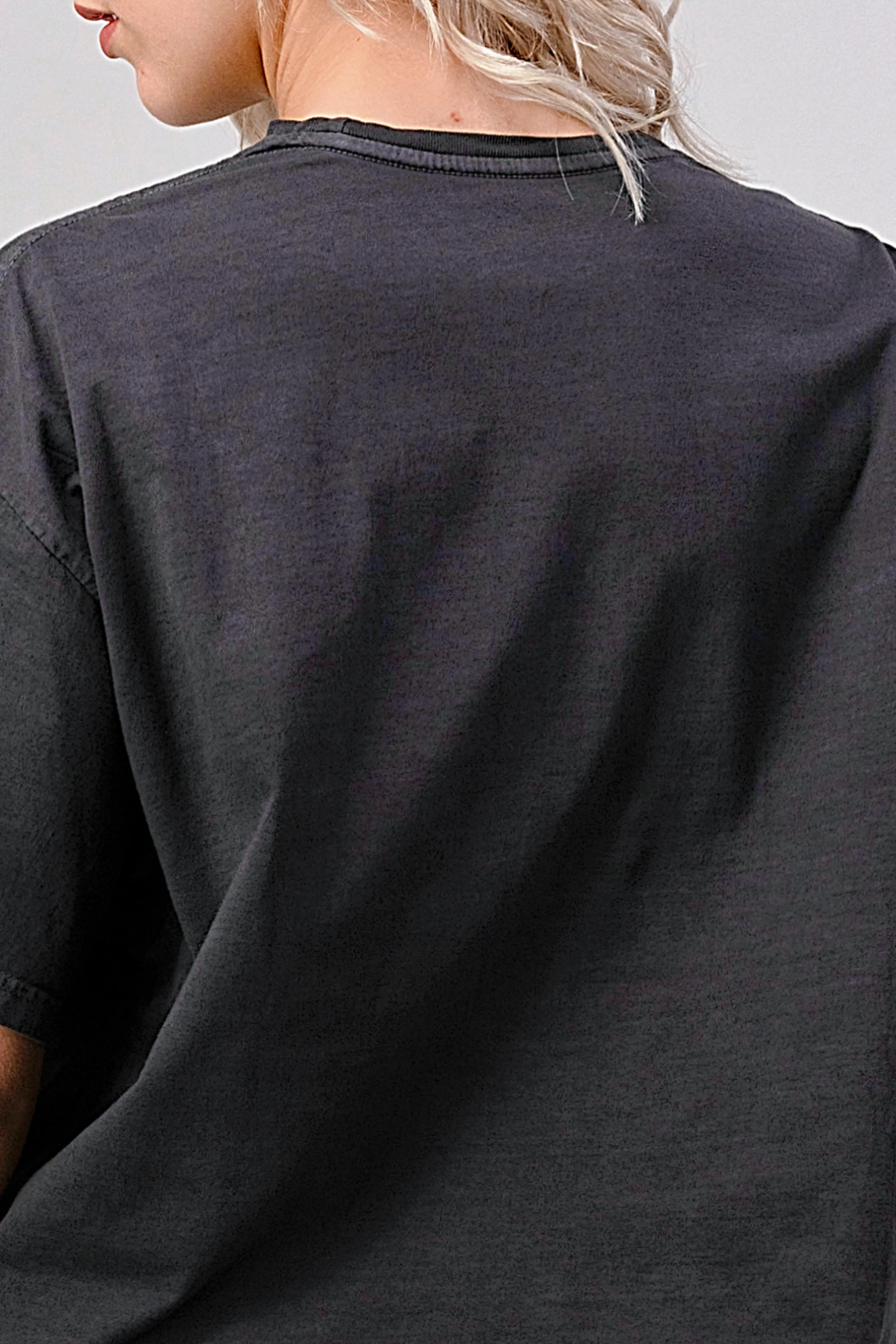 Midnight Rambler Oversized distressed 80's Cropped T shirt