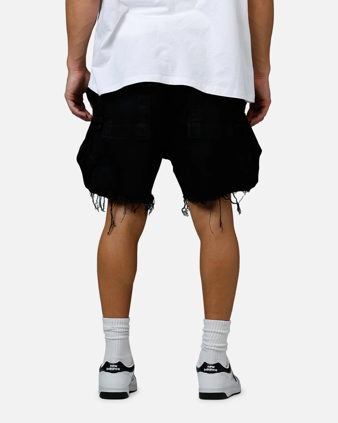 MNML Roughed Pocket Cargo Shorts Black