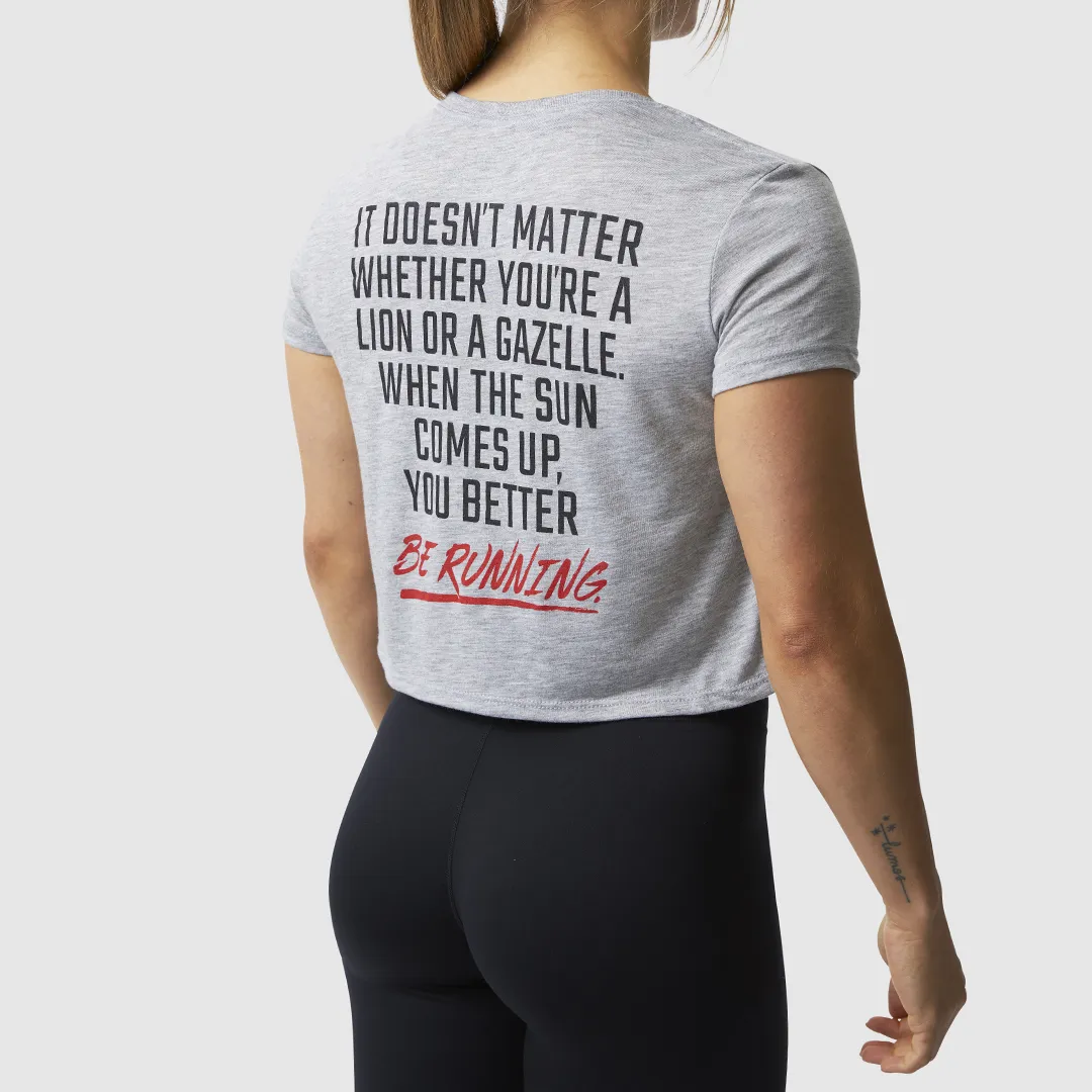 Modern Savage Crop Tee (Heather Grey)