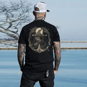 Nautical Artist Sailor Anchor Print Men's T-shirt