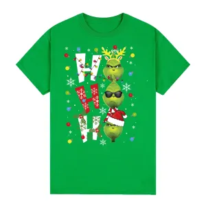 NNEDSZ 100% Cotton Christmas T-shirt Adult Unisex Tee Tops Funny Santa Party Custume, Shrek (Green), S
