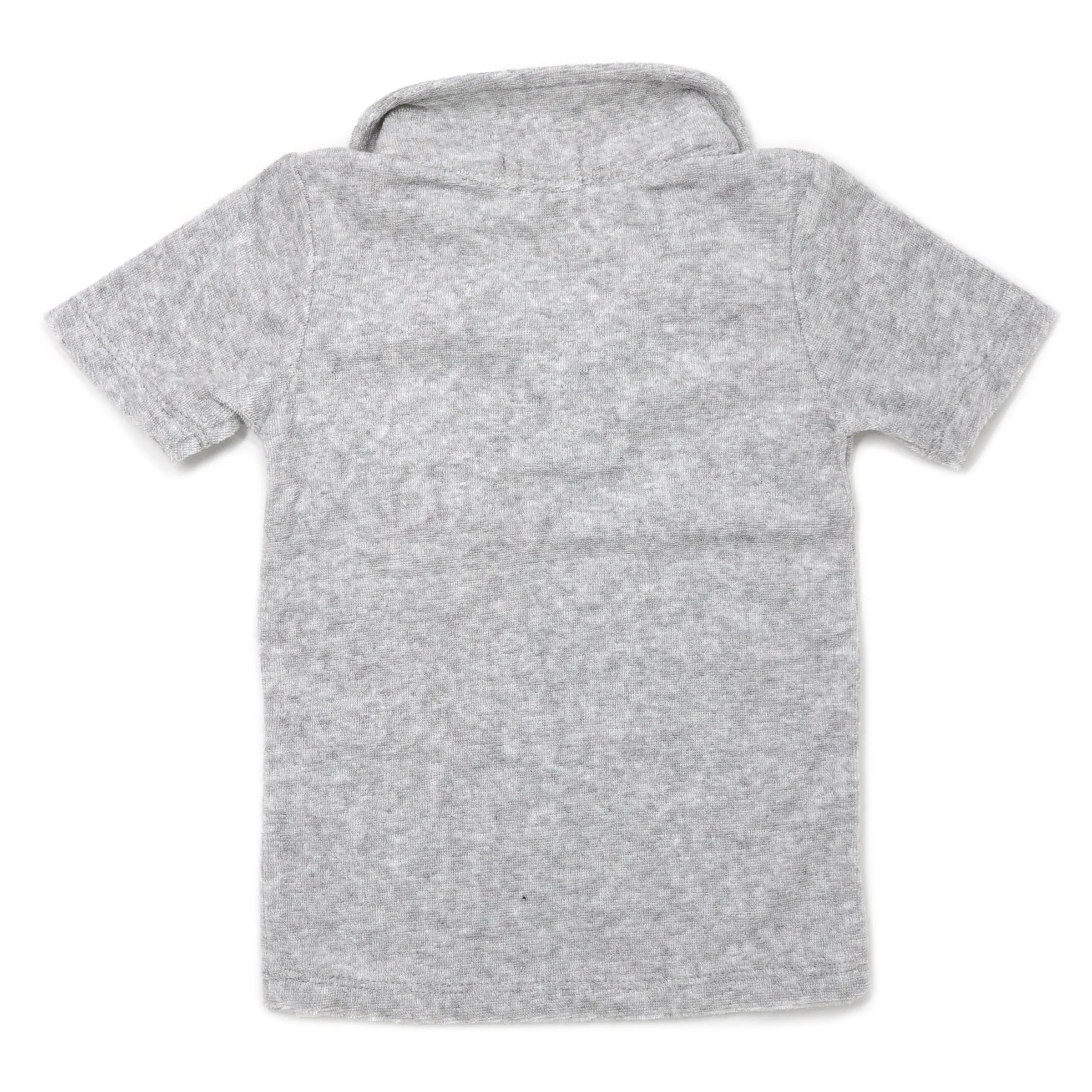 oh baby! Cotton Terry Polo Shirt - Heather Grey