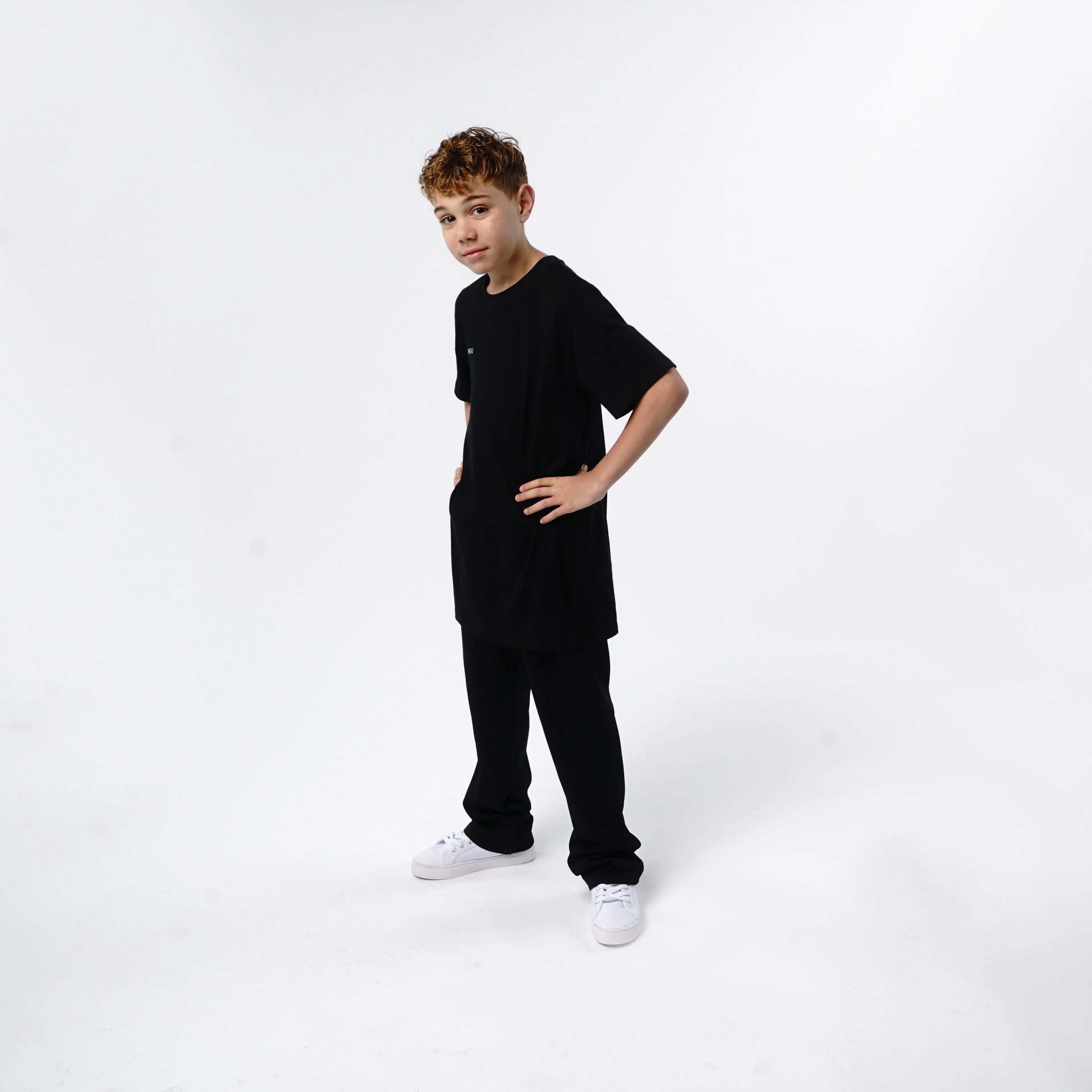 Omnitau Kid's Team Sports Breathable Tapered Track Pants - Black