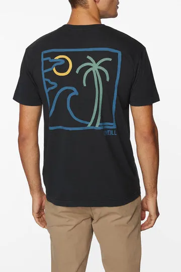 O'Neill Chalklines Tee-Dark Charcoal