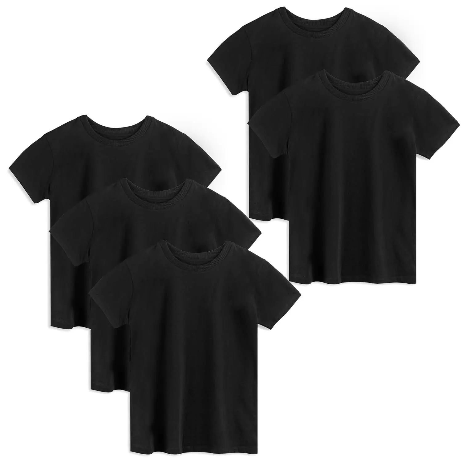 Organic Cotton Kids Shirts - Classic Fit Tee 5 Pack