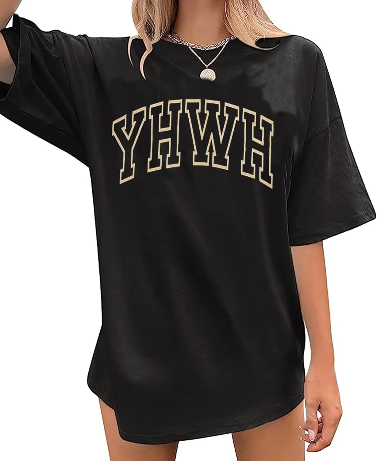 Oversized Christian Shirts for Women/Faith Jesus Graphic Tees/Bible Verse Short Sleeve Casual Loose T-Shirt Top