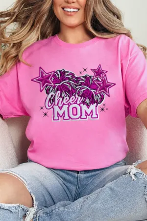 Pink Cheer Mom Short Sleeve Relaxed Fit T-Shirt