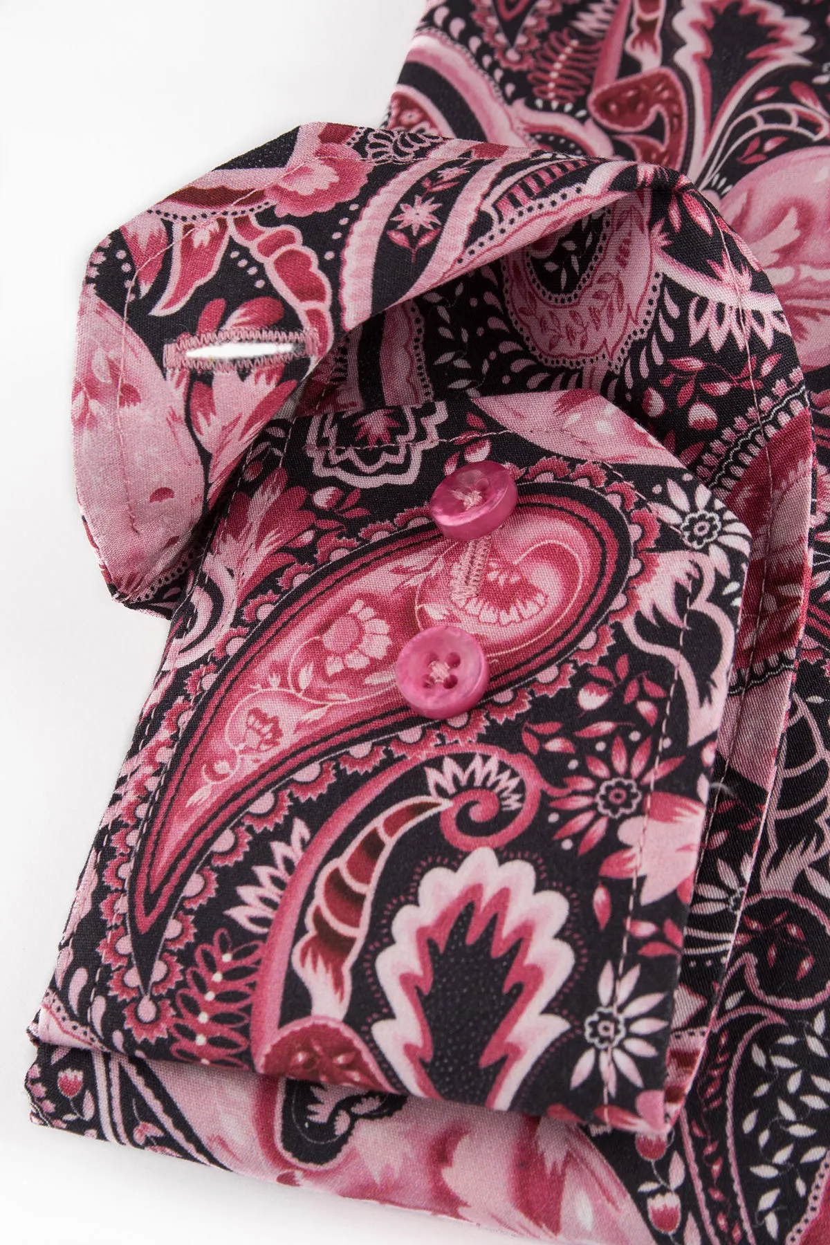 Pink paisley printed regular fit shirt