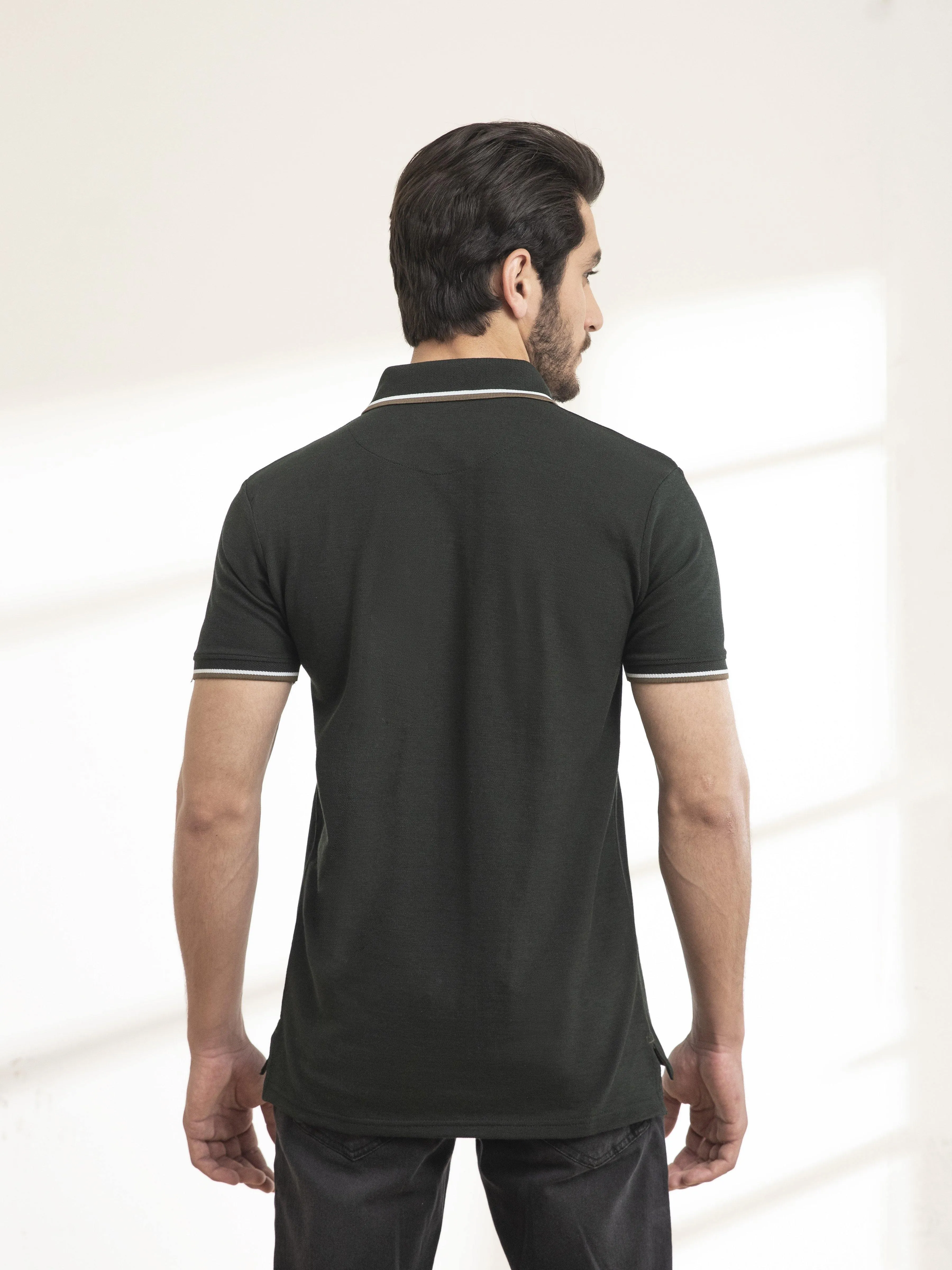 POLO SHIRT TIPPING GREEN