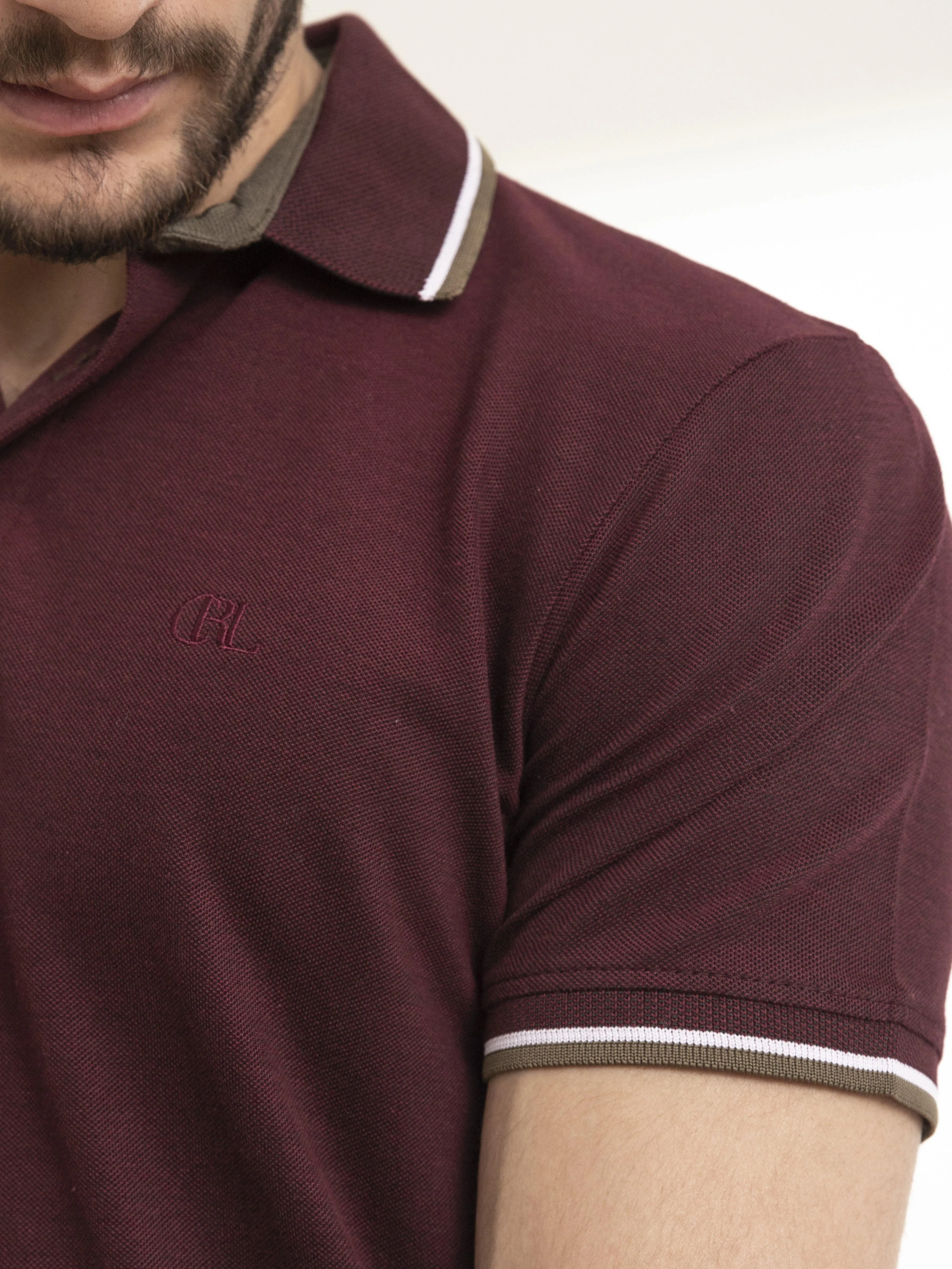 POLO SHIRT TIPPING MAROON