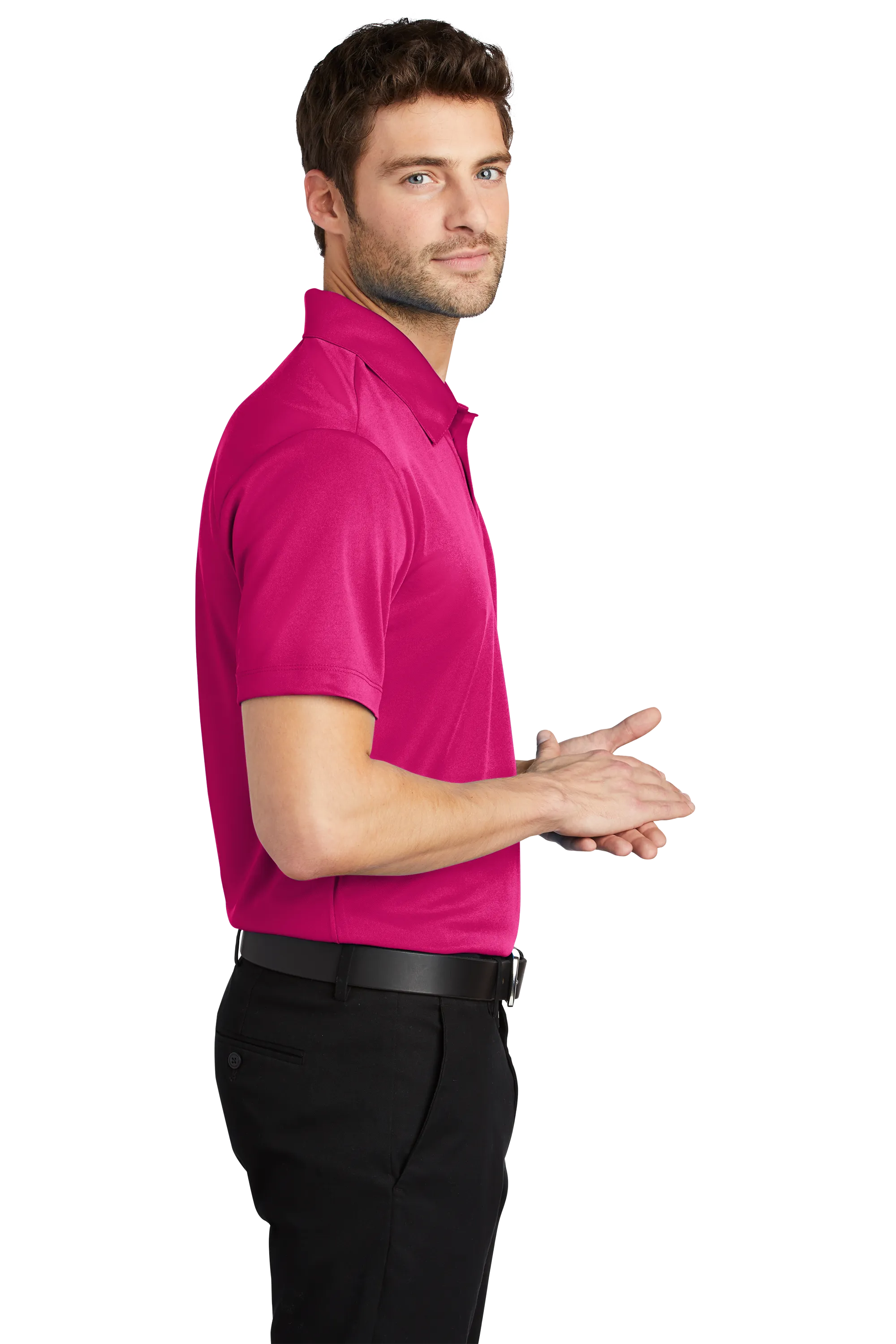 Port Authority® Silk Touch™ Performance Polo - Pink Raspberry