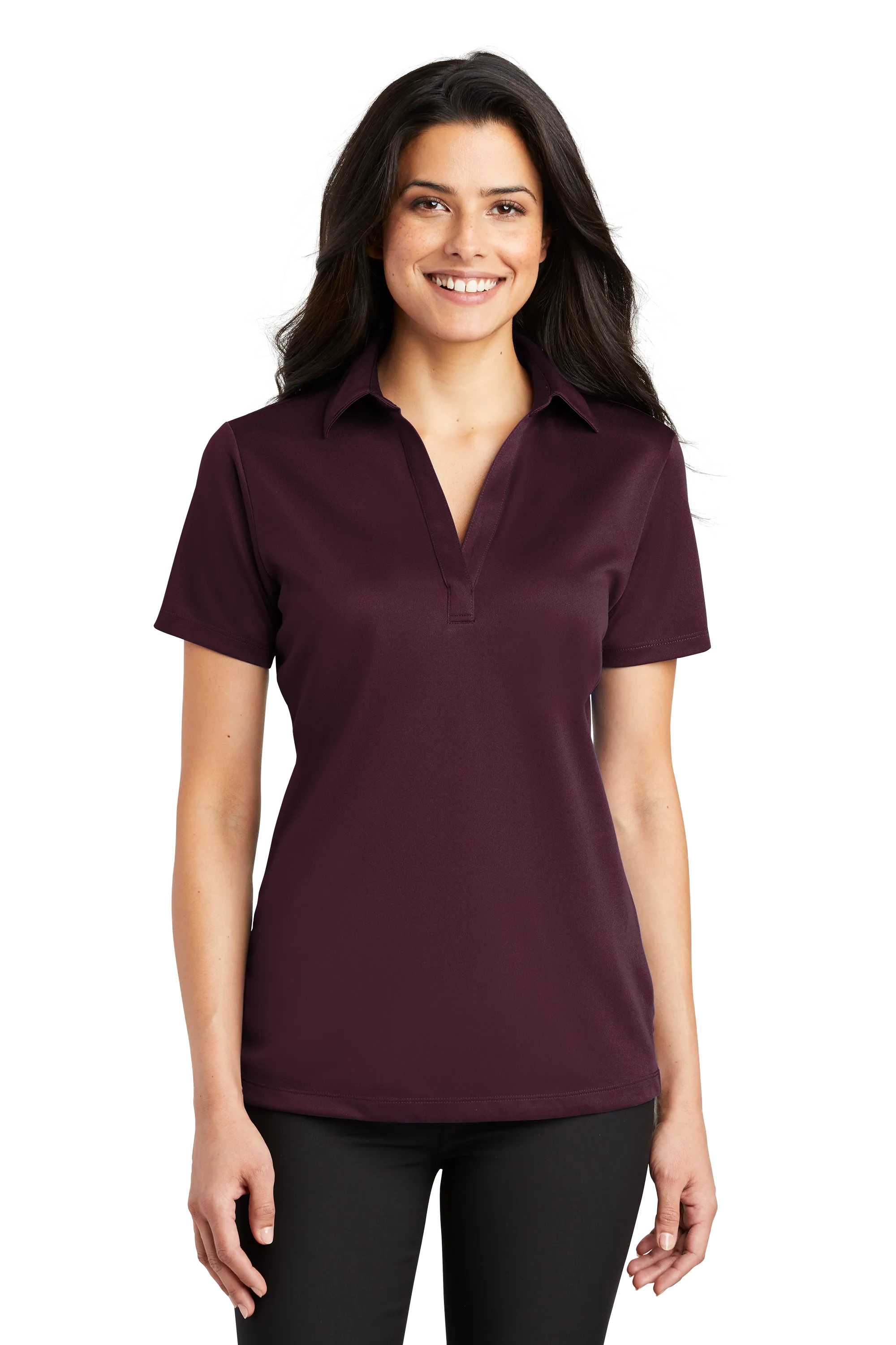 Port Authority® Women's Silk Touch™ Performance Polo - Maroon