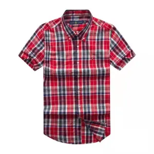 PRL Red Stripped Designed Short Sleeve Shirt