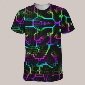 Psychedelic Shirt (UV/RGB, Eco-Friendly, Unisex) | TECHNO SHAMANIC RGB