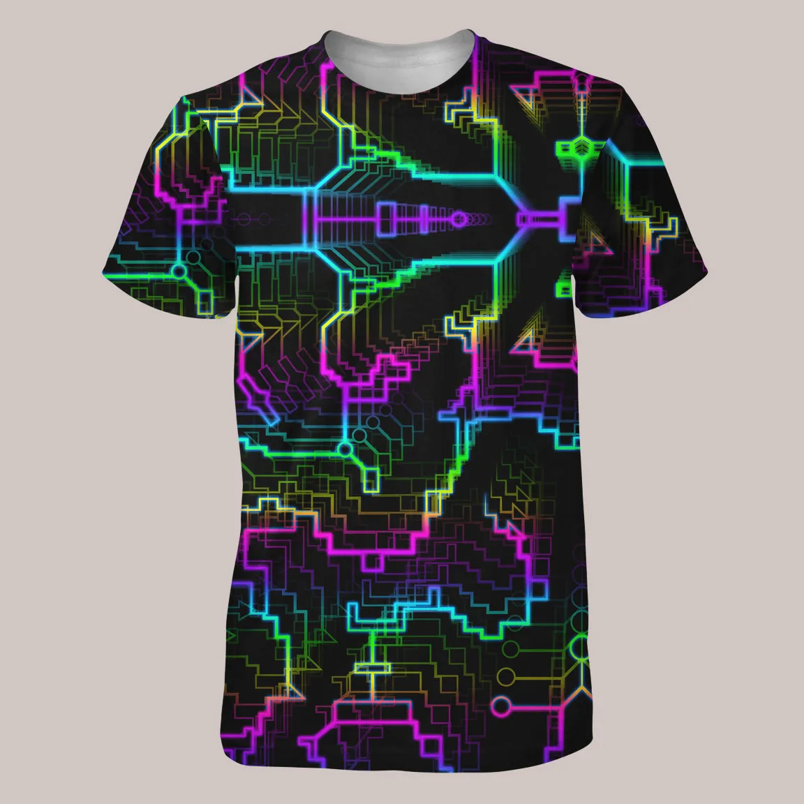 Psychedelic Shirt (UV/RGB, Eco-Friendly, Unisex) | TECHNO SHAMANIC RGB