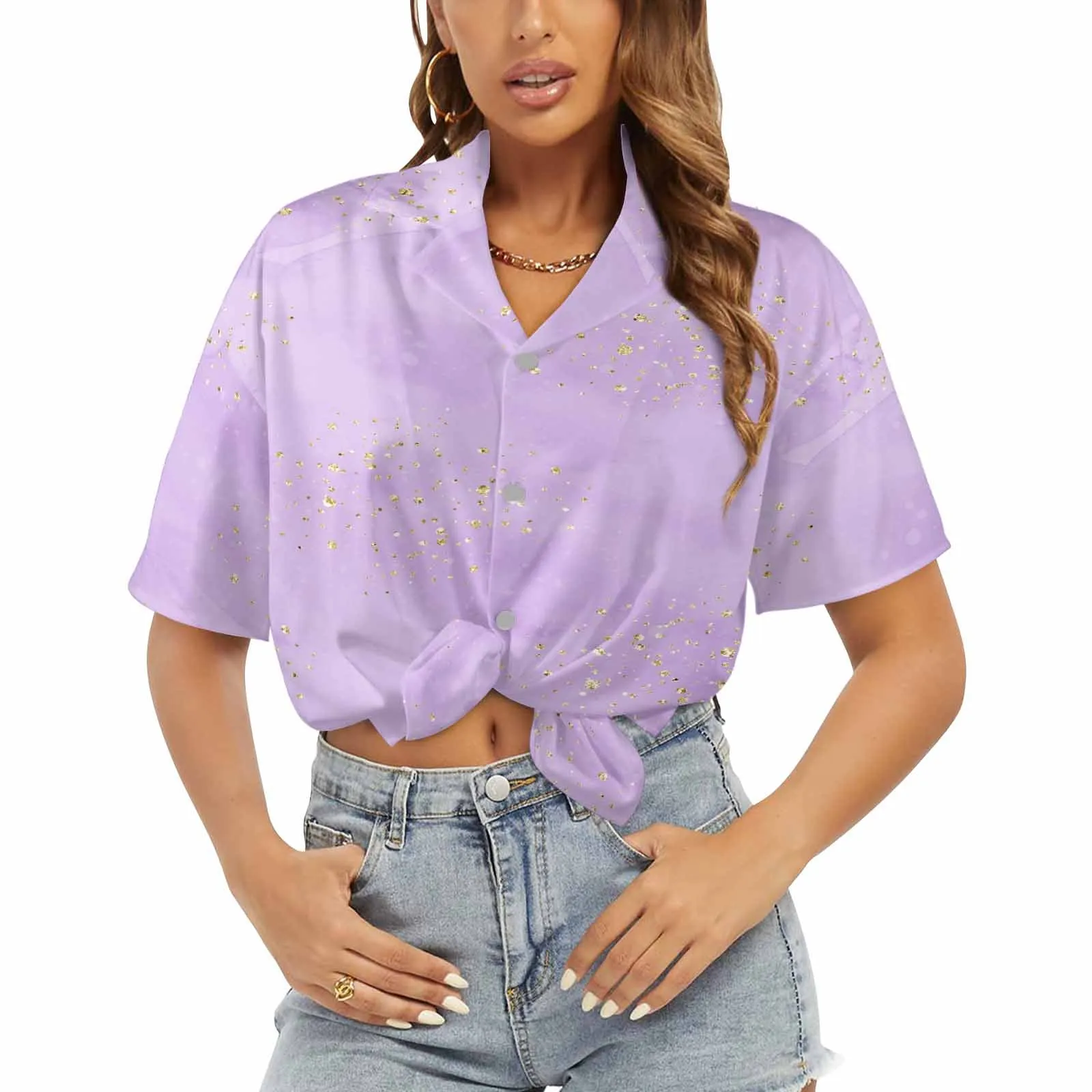 Purple  Women's Hawaiian Shirt