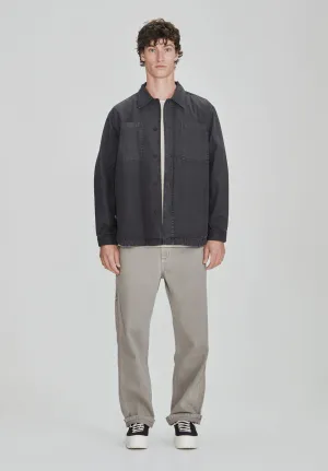 RELAXED FIT OVERSHIRT, VINTAGE GREY