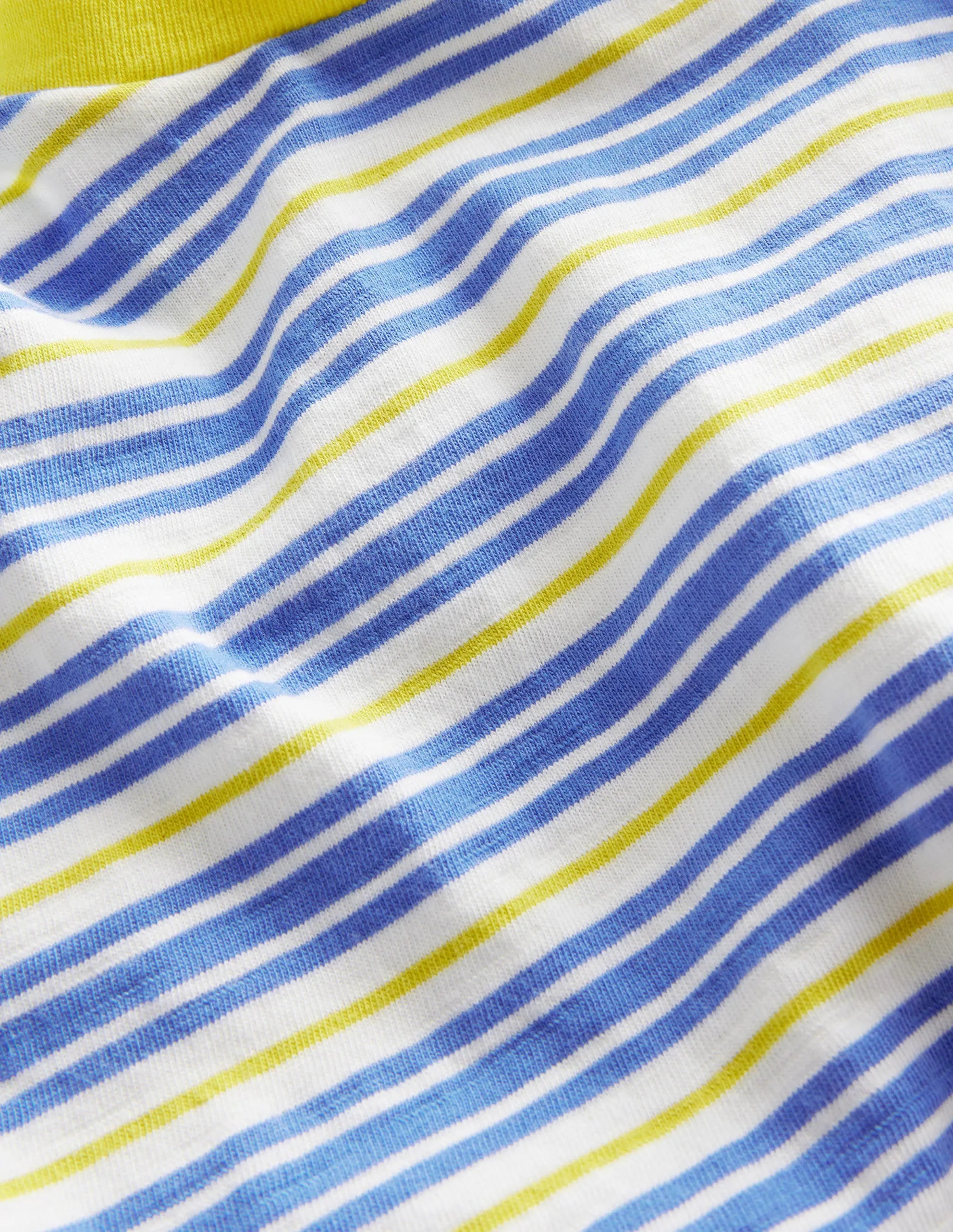 Relaxed T-shirt-Penzance Blue/Neon Yellow