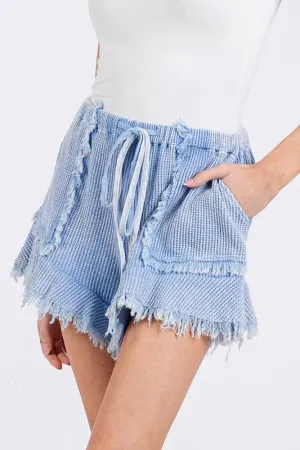 SAGE   FIG Mineral Washed Vintage Raw Hem Shorts