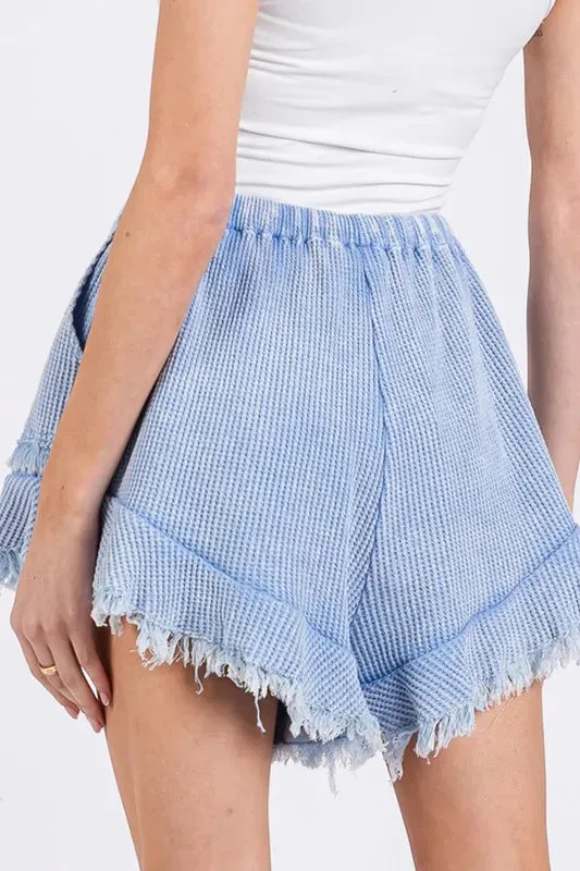 SAGE   FIG Mineral Washed Vintage Raw Hem Shorts