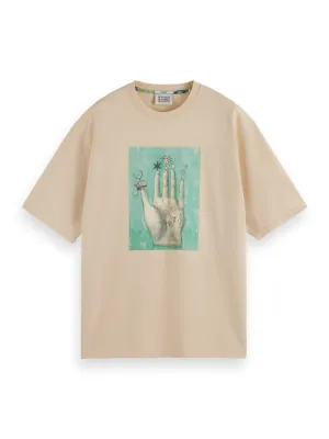 Scotch and Soda Free Mind Artwork Tee - Parchment