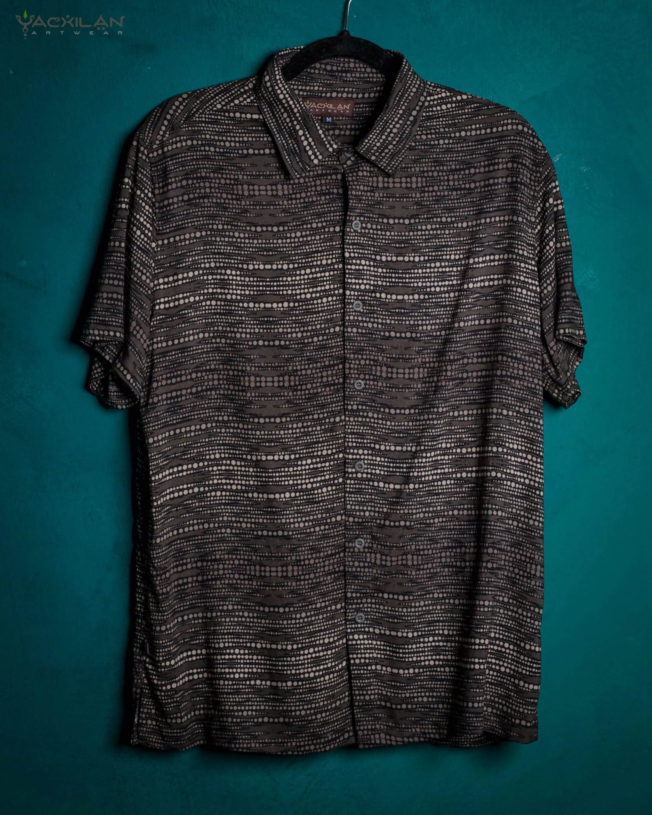 Shirt Men Half Sleeves / Viscose AOP - SANDSTORM