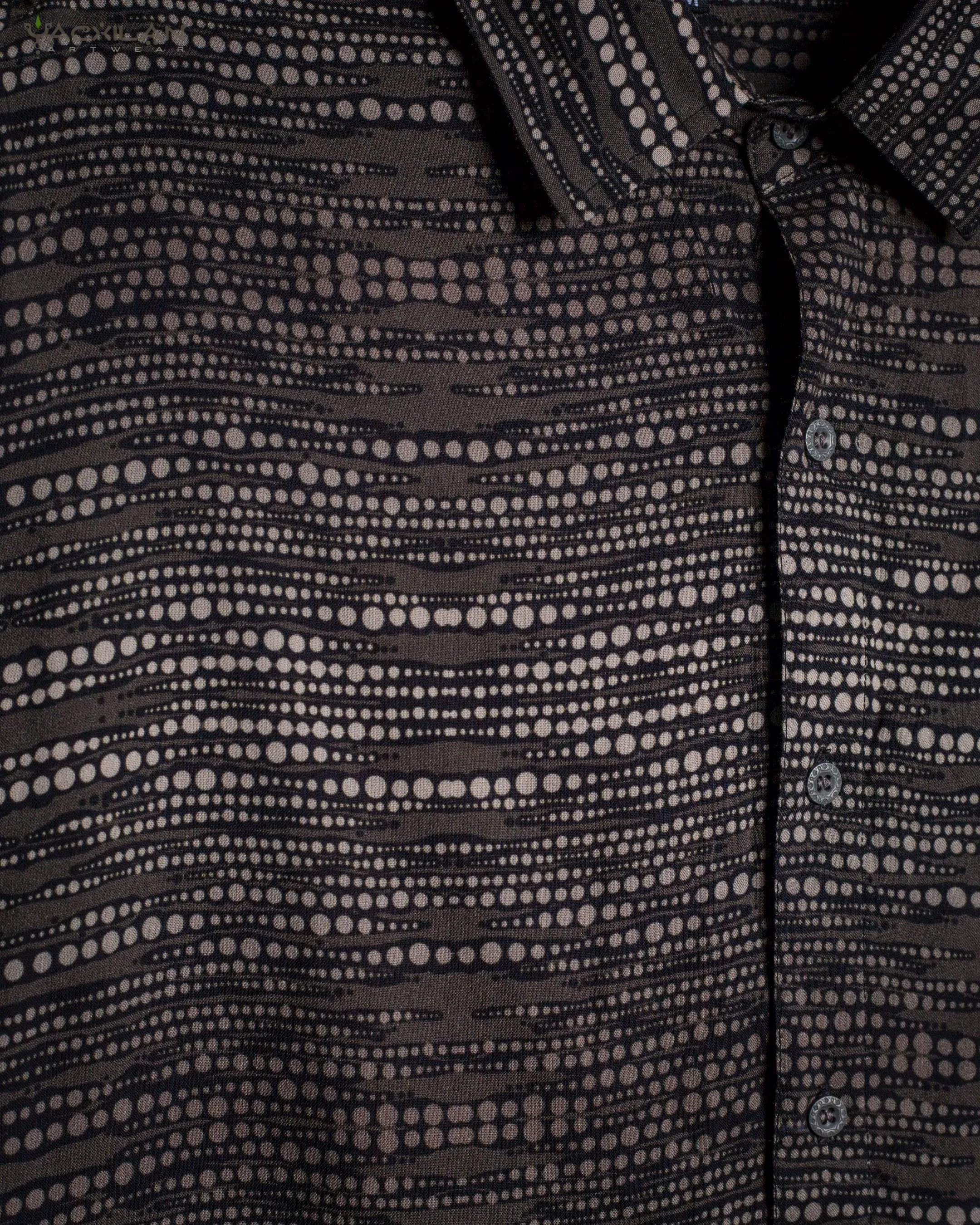 Shirt Men Half Sleeves / Viscose AOP - SANDSTORM