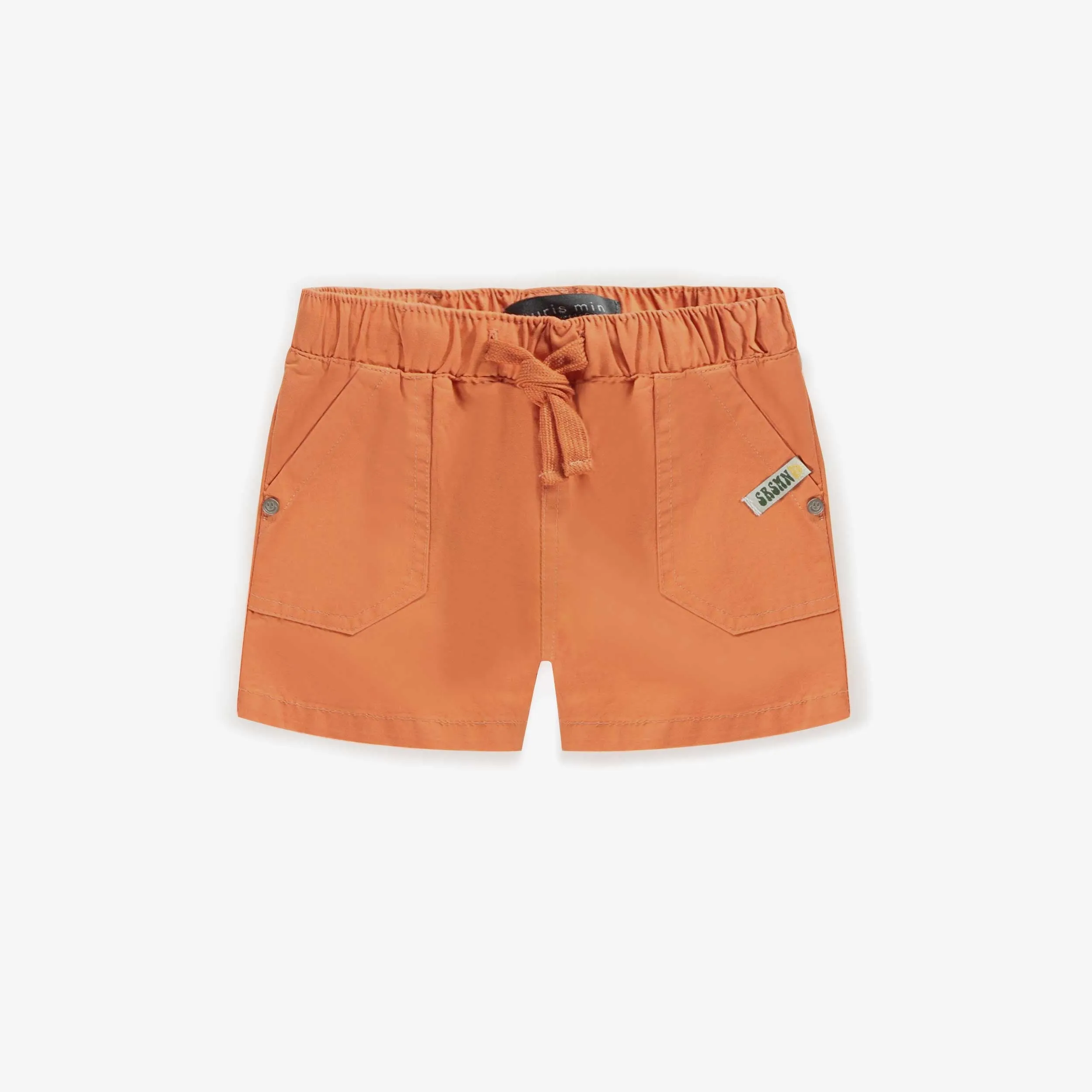 Short orange en twill de coton, bébé  || Orange short in cotton twill, baby