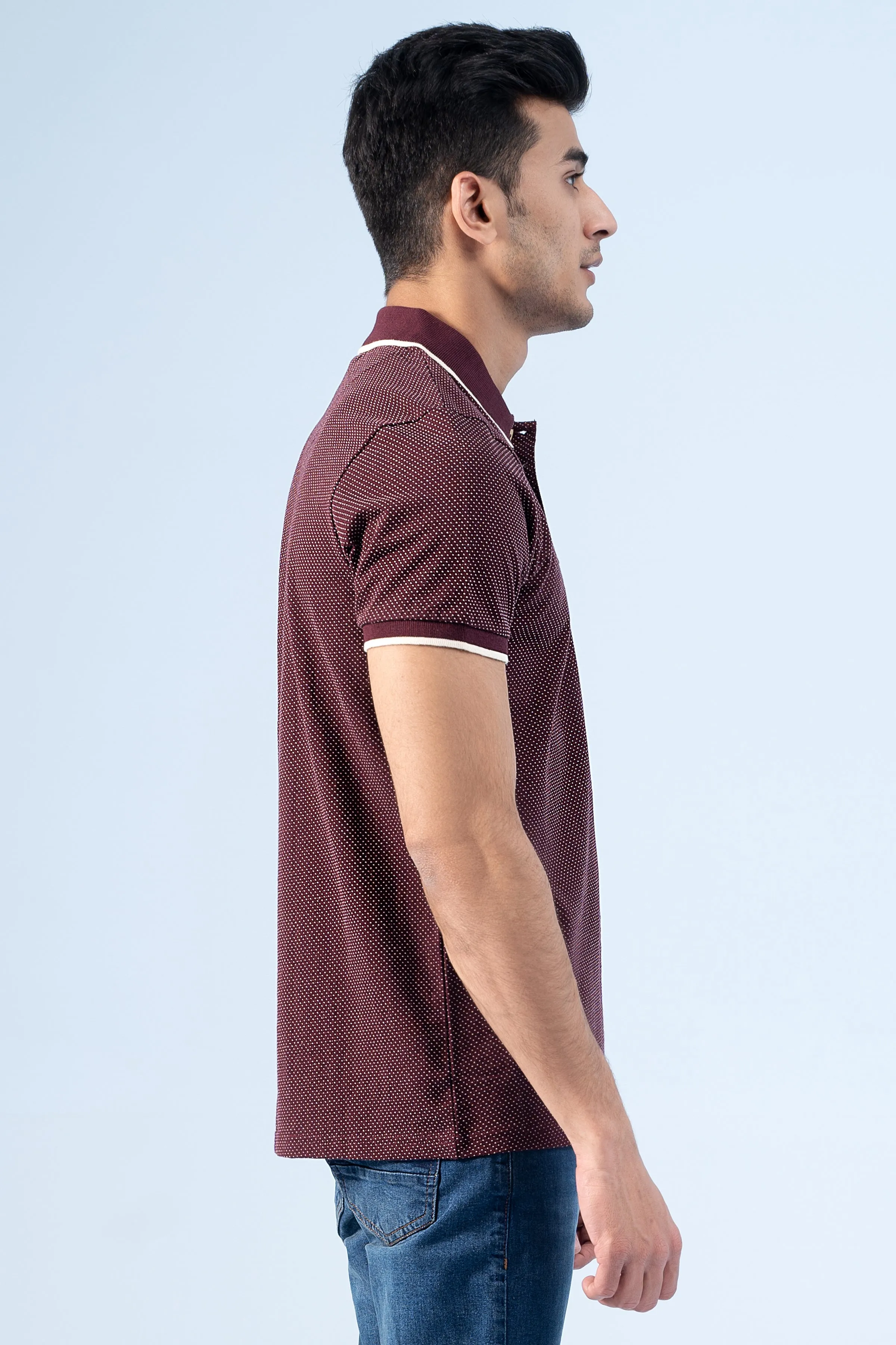 SIGNATURE TIPPING POLO MAROON