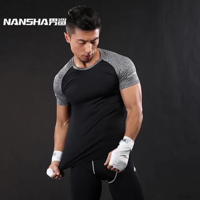 Slim Fit Tees Men Patchwork T-Shirts