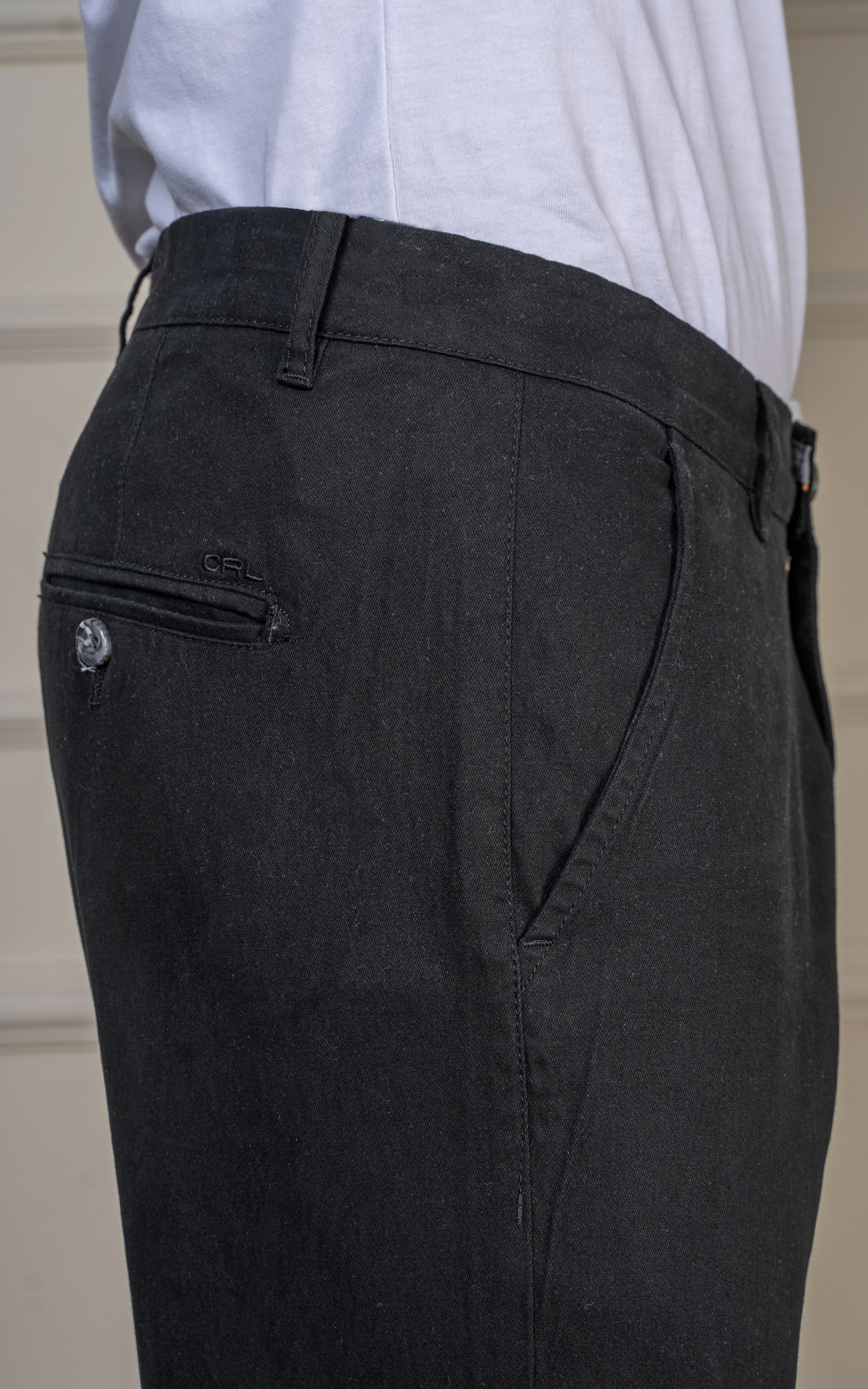 SLIM FIT TWILL PANT BLACK