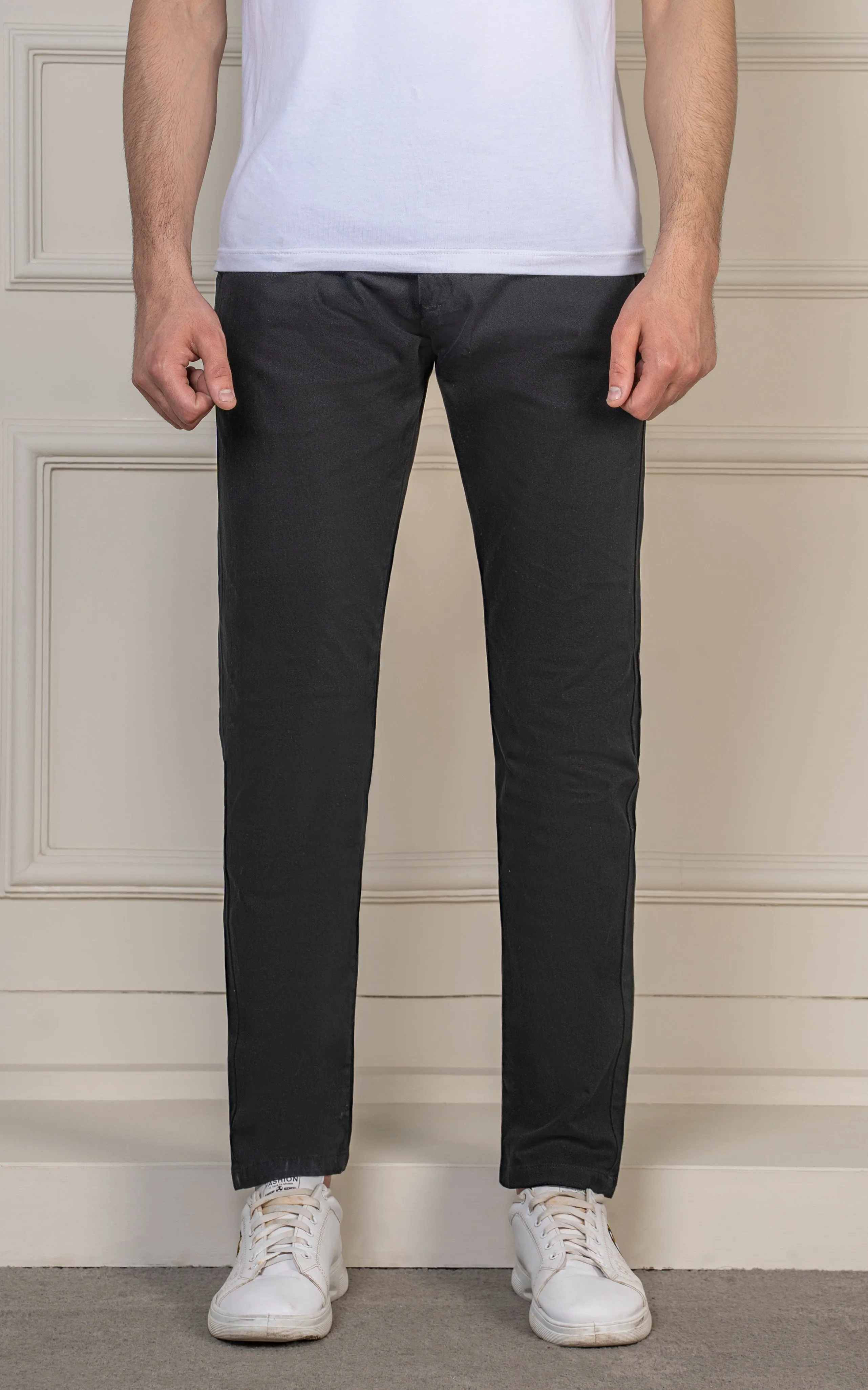 SLIM FIT TWILL PANT BLACK