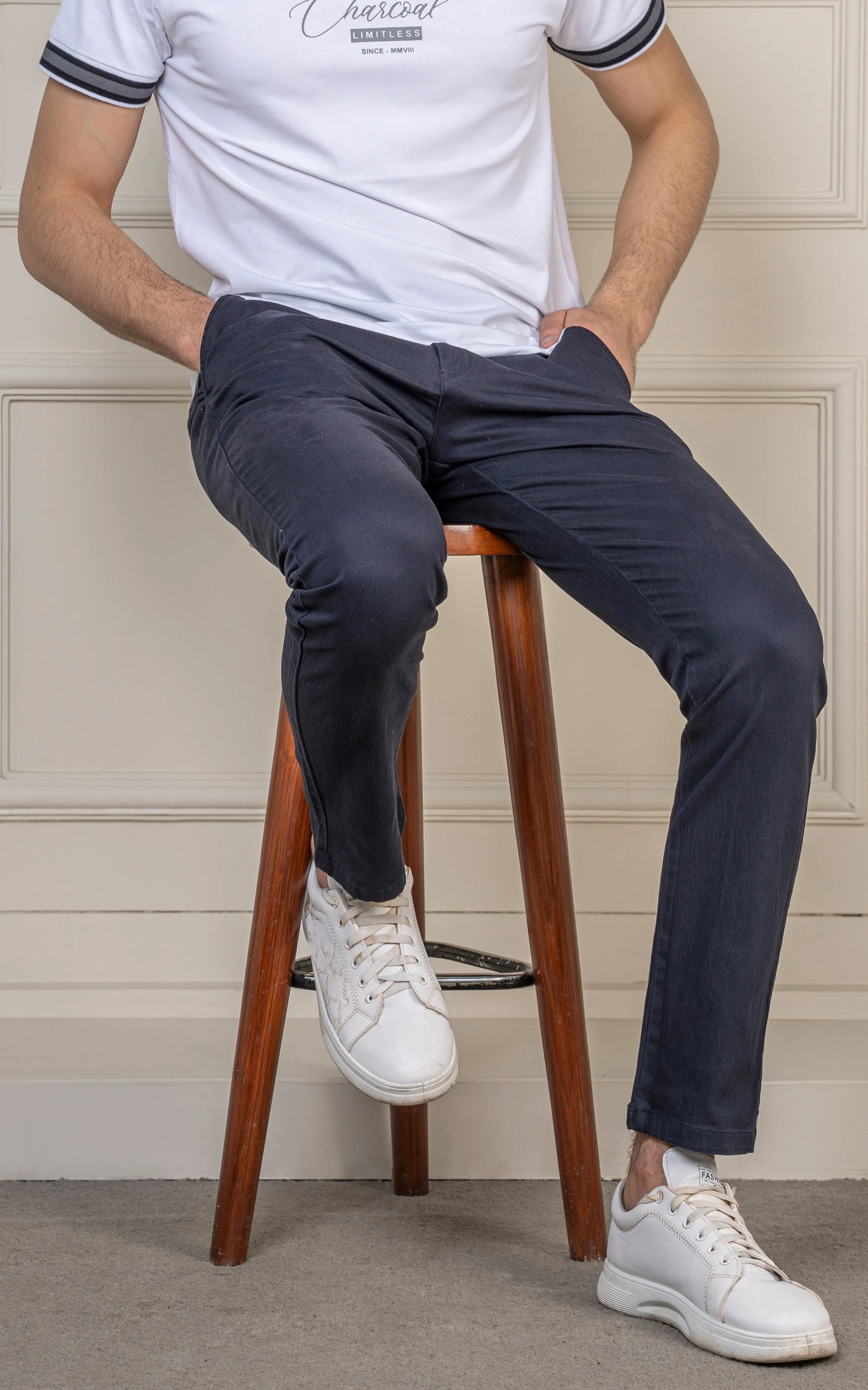 SLIM FIT TWILL PANT NAVY